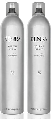 Kenra Volume Spray 25 bottle front view highlighting dual-pack for maximum volume