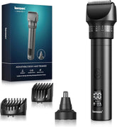 Kensen beard trimmer front view showing ergonomic grip for precise grooming.
