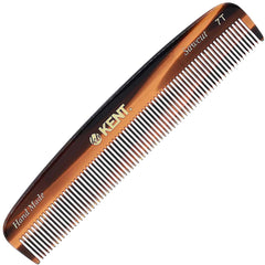 Kent 7T handmade fine-tooth pocket comb for on-the-go grooming.