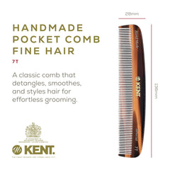 Kent 7T moustache and beard comb gliding smoothly through facial hair.