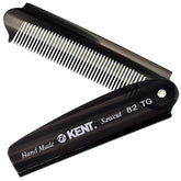 Kent 82T folding pocket comb open design for on-the-go grooming