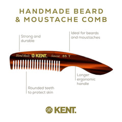 Kent 85T pocket-size travel design fits easily in pocket for daily beard care.