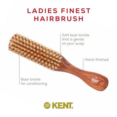 Kent DA4S Finest womens danta wood soft white bristle detail shows texture.