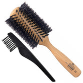 Kent LBR3 beechwood hair brush with ergonomic handle for gentle styling