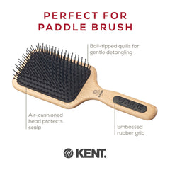 Brushing with Kent PF17 helps distribute natural scalp oils for smoother hair