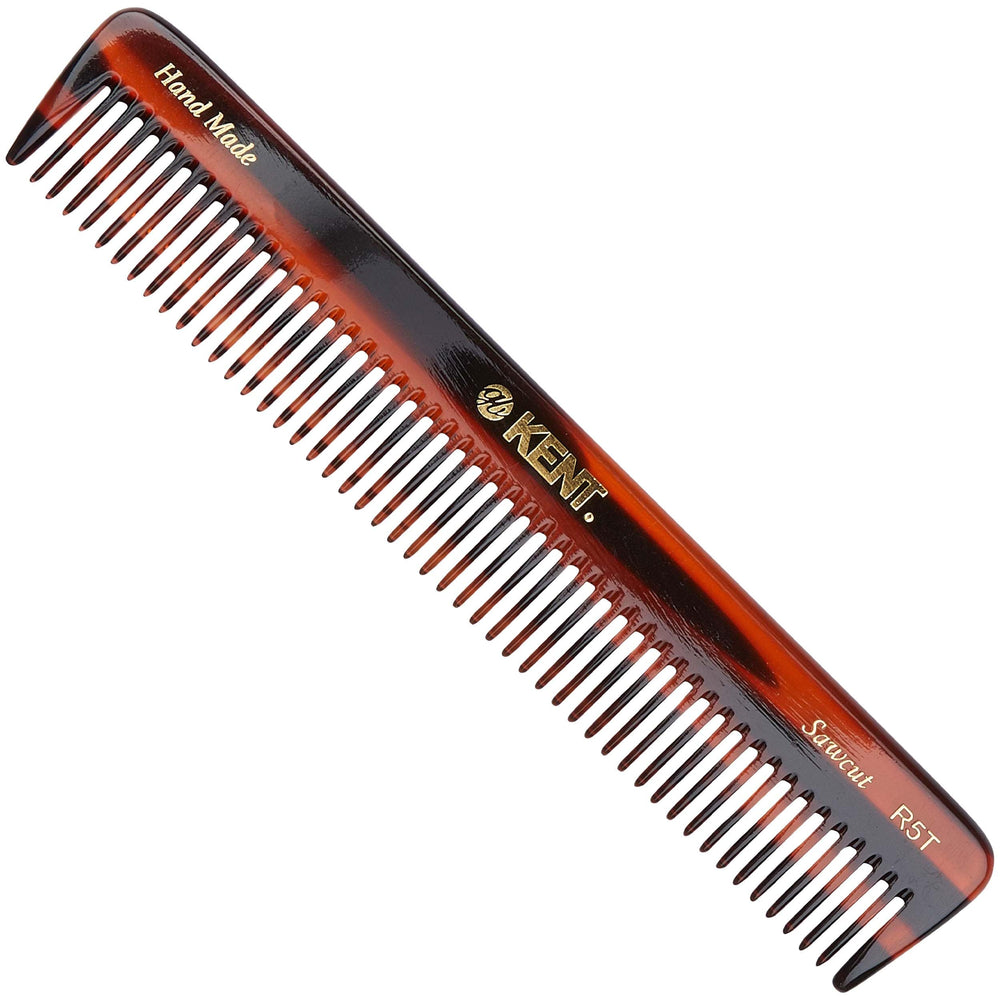 Kent R5T wide tooth comb pack shot showing painless detangling.