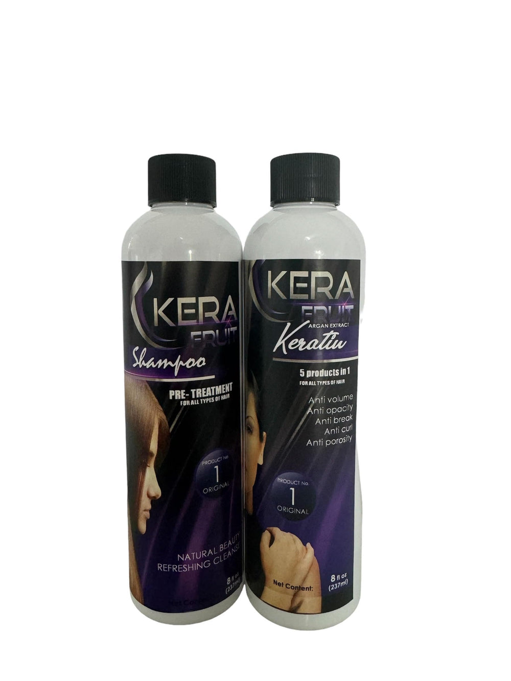 KERA FRUIT Hair Surgery 8oz bottle for smoothing and frizz reduction.