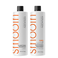 Keragen Brazilian keratin smoothing treatment bottle delivers salon-quality results at home.