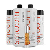 Keragen clarifying shampoo 32oz cleans buildup for optimal keratin results.