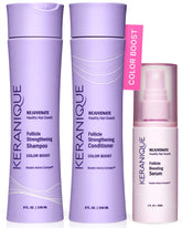 Keranique color treated shampoo bottle for color-safe cleansing and vibrant hair