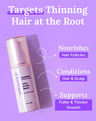 Keratin amino complex illustration highlighting strengthening ingredients