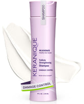 Keranique Scalp Replenishing Keratin Shampoo bottle shown for gentle cleansing of thinning hair