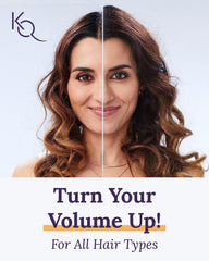 Keranique volumizing conditioner bottle promotes smooth, lifted hair.
