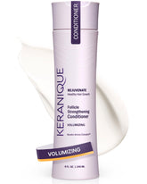 Keranique volumizing keratin conditioner bottle for thicker-feeling hair