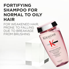 Genesis Hydra-Fortifiant shampoo lathering on wet hair for gentle cleansing.