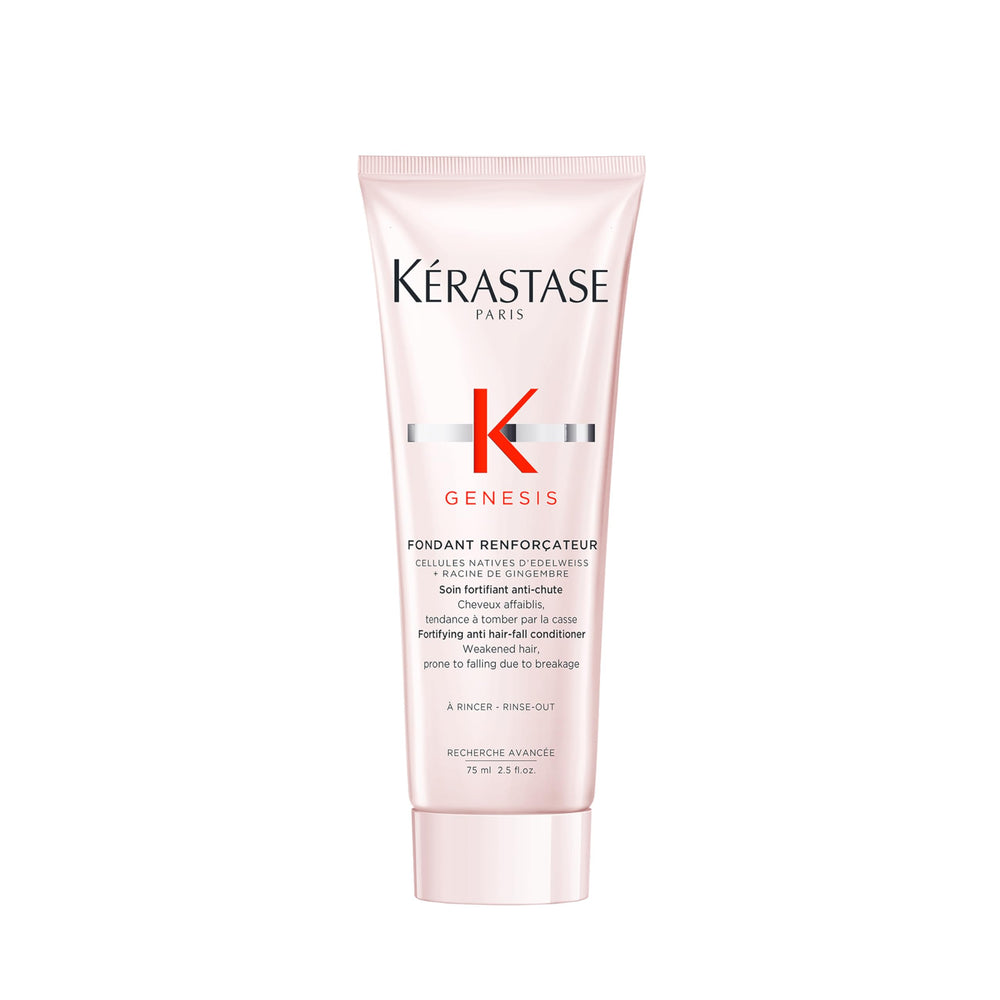 KÉRASTASE Genesis renforcateur bottle highlighting strengthening formula for fragile hair.