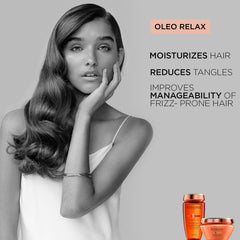 Kerastase Oleo-Relax coconut oil visuals emphasize moisture delivery