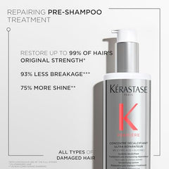 KÉRASTASE Premiere mask tub on display, deeply nourishes to smooth and protect damaged hair.