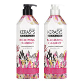 Kerasys Perfume Blooming Flowery shampoo bottle for a refreshing cleanse and floral scent.