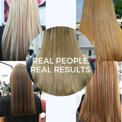 Kerazon Blonde BTX Mask on wet hair ready for processing.
