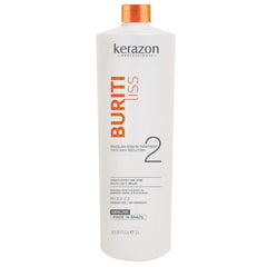 Kerazon Brazilian Keratin Treatment bottle pour indicating fast, easy application