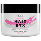 Kerazon BTX Brazilian hair treatment bottle shown for at-home smoothing and care.