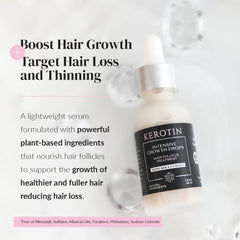 Kerotin serum dropper dispensing precise drops for scalp care