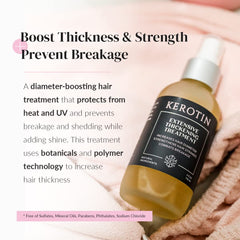 Kerotin Thickening Mist being applied for instant root lift.
