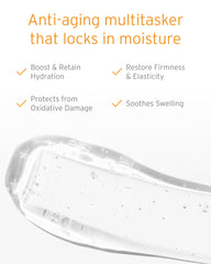 Kerstin Florian Hyaluronic Serum applied to skin for moisture and renewed glow.