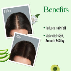Kesh King shampoo reveals silky, shiny hair after regular use.