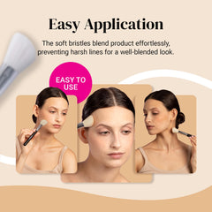KESHIMA premium synthetic bristles stay soft while picking up the right amount