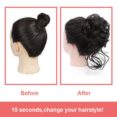 KETHBE bun diameter six inches provides noticeable volume with lightweight wear.