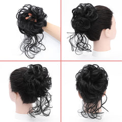 KETHBE curly bun extension blends with natural hair for fuller updo