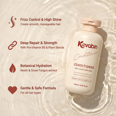 Kevabin label highlights caffeine and niacinamide for follicle vitality.
