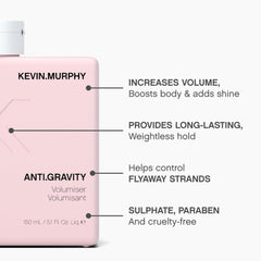 KEVIN.MURPHY ANTI.GRAVITY voluminous hair close-up with shine