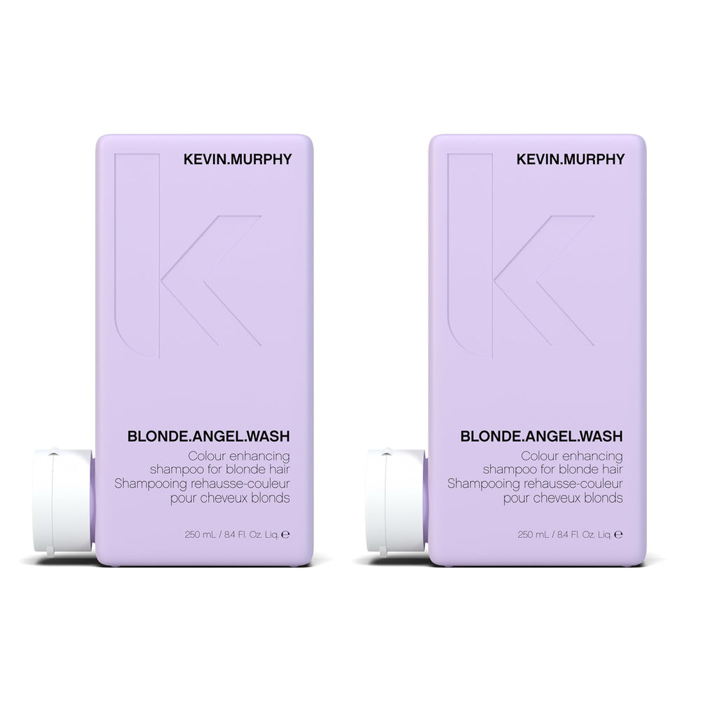 KEVIN.MURPHY Blonde.Angel.Wash bottle shows color-safe purple shampoo for blonde and grey hair.