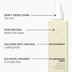 KEVIN.MURPHY Hair.Resort.Spray textures hair with a soft finish