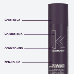 KEVIN.MURPHY YOUNG.AGAIN after-use hair with smooth, hydrated feel