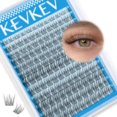 KevKev Wispy Lash Clusters pack with ultra-thin band for natural lash look and comfort.