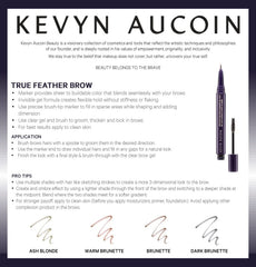 Kevyn Aucoin tool demonstrates ultra-fine brush tip for subtle, realistic strokes