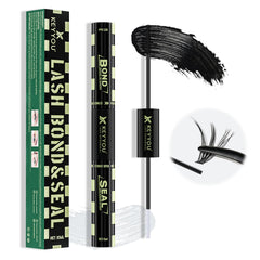 KEYYOU Lash Bond & Seal double-ended design for quick lash fixation and longer wear