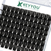 KEYYOU lash clusters 96pcs tray for easy DIY application and value