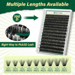 KEYYOU LASH glue remover set for easy removal without tugging.