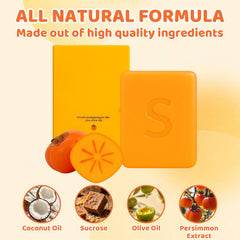 KguiQhsm Persimmon extract illustration highlights natural ingredients that soothe during washing