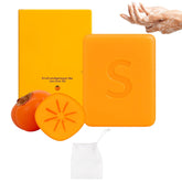 KguiQhsm Persimmon Soap bottle with foaming net provides quick, thorough cleansing and lasting freshness