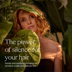 KHADI Lavender Sensitive Shampoo ingredients pack shows herbal blend for sensitive scalps