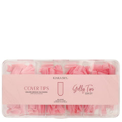 Kiara Sky Blooming square medium cover gelly tips for flawless pink nail extensions