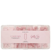 Kiara Sky Cover Gelly Tips Amore, square medium bottle, natural-looking gel extension.