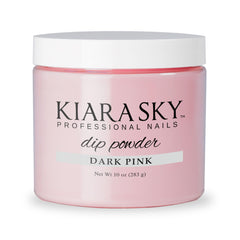 Kiara Sky dip powder 10oz refill in dark pink for long-lasting nails.