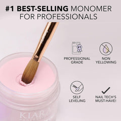 Kiara Sky EMA Monomer non-yellowing formula preserves clear color over time